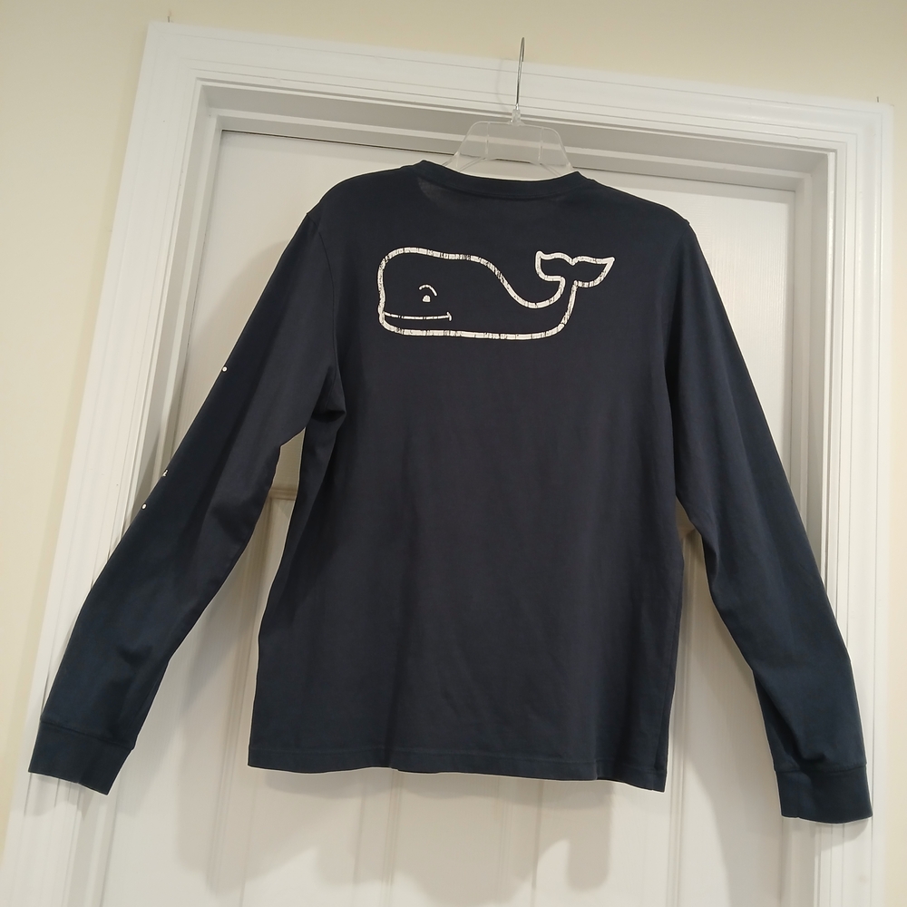 Vineyard Vines Dark Blue Shirt with White Logo